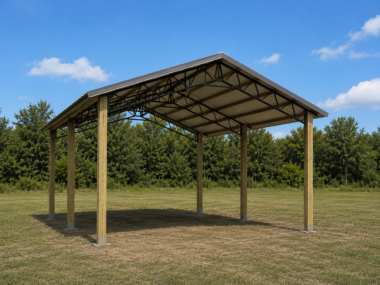 20x20 Pole Barn for Sale (Open Pole Barn)