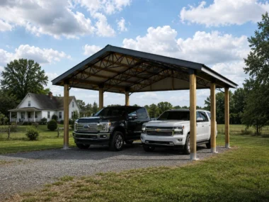 Keen's Buildings, 24x24 Pole Barn, KBP-242400-OP