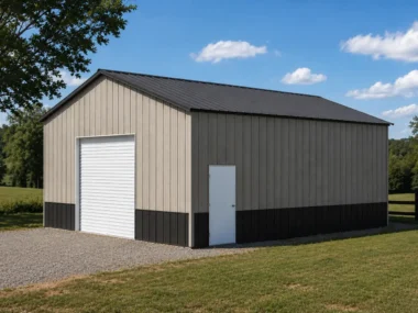 24x30 Enclosed Pole Barn