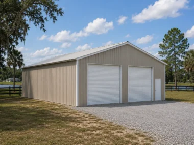 30x40 Enclosed Pole Barns for Sale - DIY and Installation in Florida
