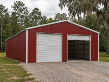 Red 30x50 DIY or Pro Installed Pole Barns
