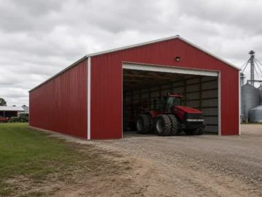 30x60 Commercial AG Pole Barns for Sale - Barn Red Post Frame Buildings