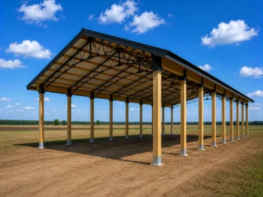 Keen's Buildings, 40x80 Pole Barn, KBP-408000-OP