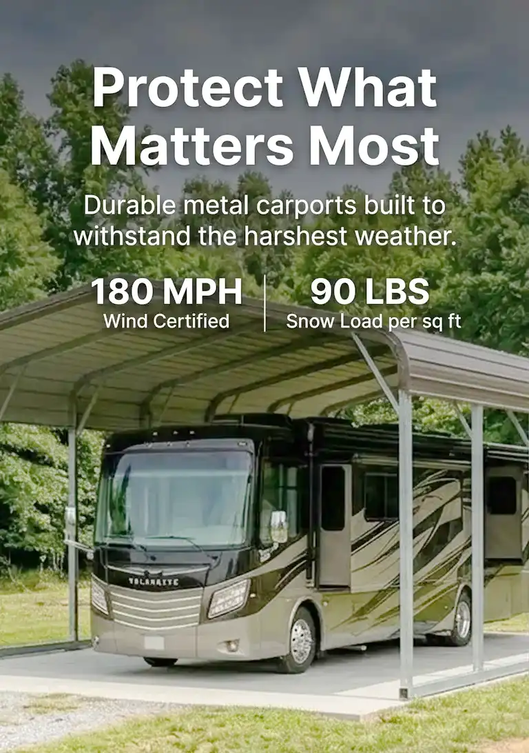 Metal Carports for Sale, Built to handle Extreme Weather
